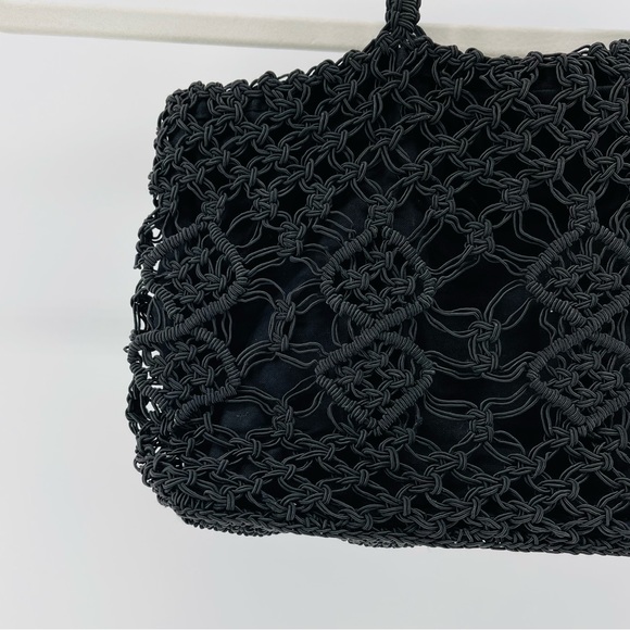 NY&Co Black Crochet Boho Mini Bag - Picture 2 of 6